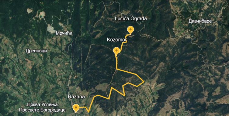 Mapa Kozomor