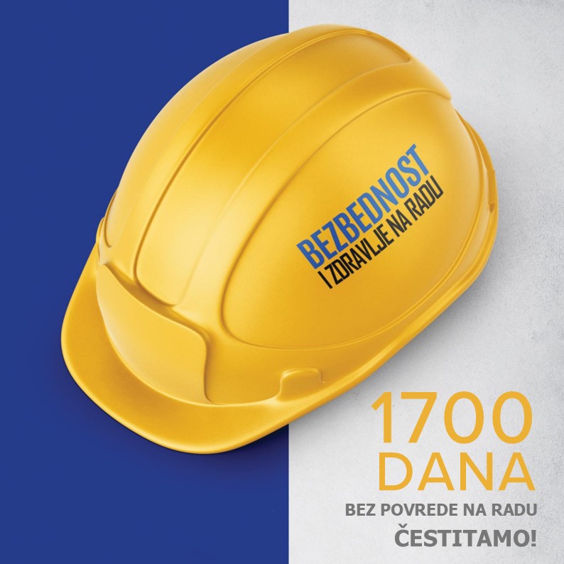 1700 dana bez povrede na radu